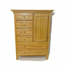 DOLLHOUSE Limited Ed Chest Armoire Artisan Tom Wolfert Signed 1:12 Miniature