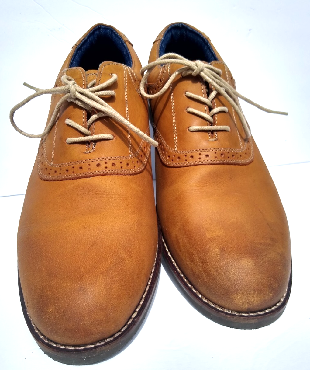 SAOLA Uomo G.H. Scarpe Oxford Bass Co. in pelle stringate marrone (Lyle) taglia 10 5 M