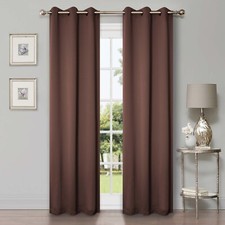 Solid Classic Modern Grommets Room Darkening 42" Wide Blackout Curtain Panel Set