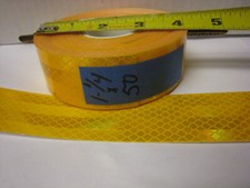 3M BRAND 983-71 AMBER YELLOW GOLD ROLL REFLECTIVE TAPE 1-1/4" x 50' CUSTOM CUT