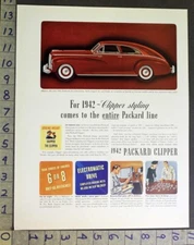 1941 PACKARD SIX CLUB SEDAN CLIPPER TOURING SIX EIGHT DETROIT AUTO CAR AD 36075
