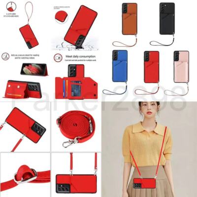 For Xiaomi REDMI Note 11 10 9 9A 9C 9S K40 Pro 5G Crossbody Strap Leather Wallet