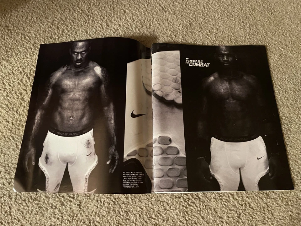 Vintage 2009 NIKE FOOTBALL Poster Print Ad ADRIAN PETERSON STEPHEN JACKSON - Image 1 of 1