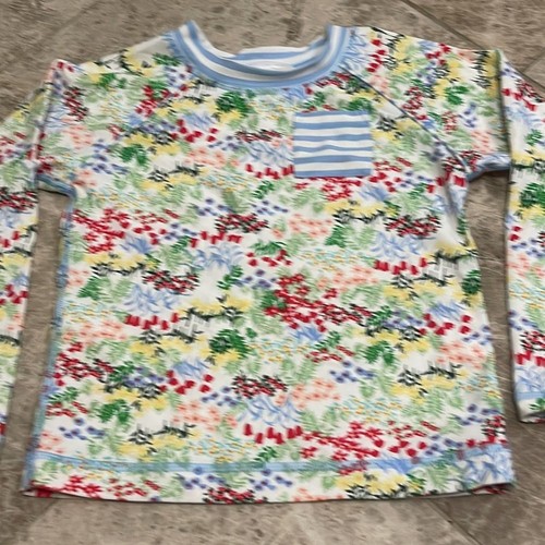 Hanna Andersson Girls Floral Rash Guard Swim Shirt Size 110 US 5 NWOT - Picture 5 of 12