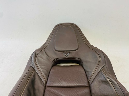 2014 2015 2016 2017 2018 2019 Corvette C7 BROWN LEFT DRIVER SEAT CUSHION COVER - Picture 2 of 8
