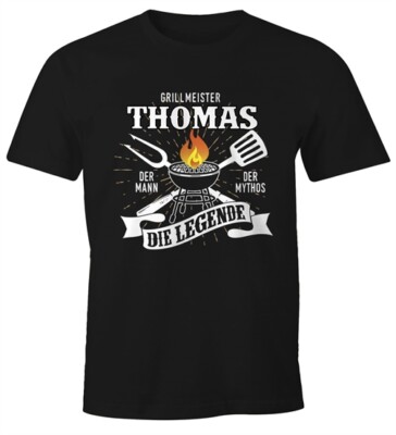 Men's T-Shirt Grill Shirt Customizable Grill Master [Wish Name] The Man,