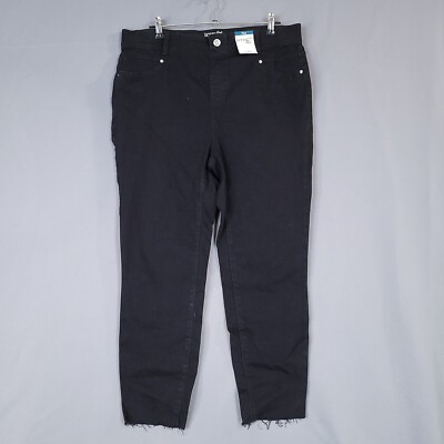 Terra & Sky Plus Women's Pull On Capri Pants Cut Off High Rise Black Size 14W