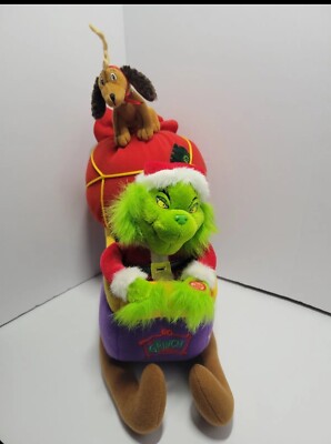 How The Grinch Stole Christmas Singing Sleigh Ride Plush 15'' Tall