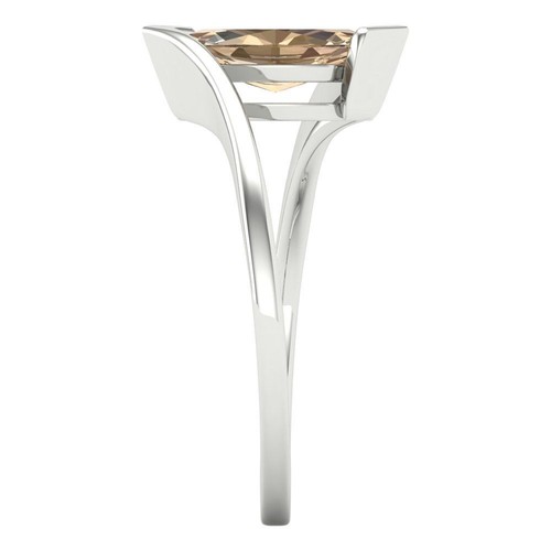 1Ct Marquise Cut Yellow Moissanite Solitaire Engagement Ring, 14K White Gold - Picture 11 of 11