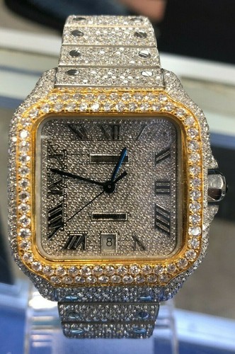 Cartier Santos 18k Gold/SS Wrist Watch 