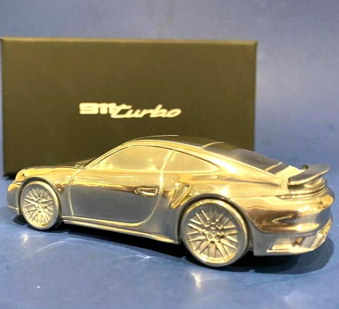 Authentic Porsche 911 Turbo 992 Aluminum Billet Paperweight