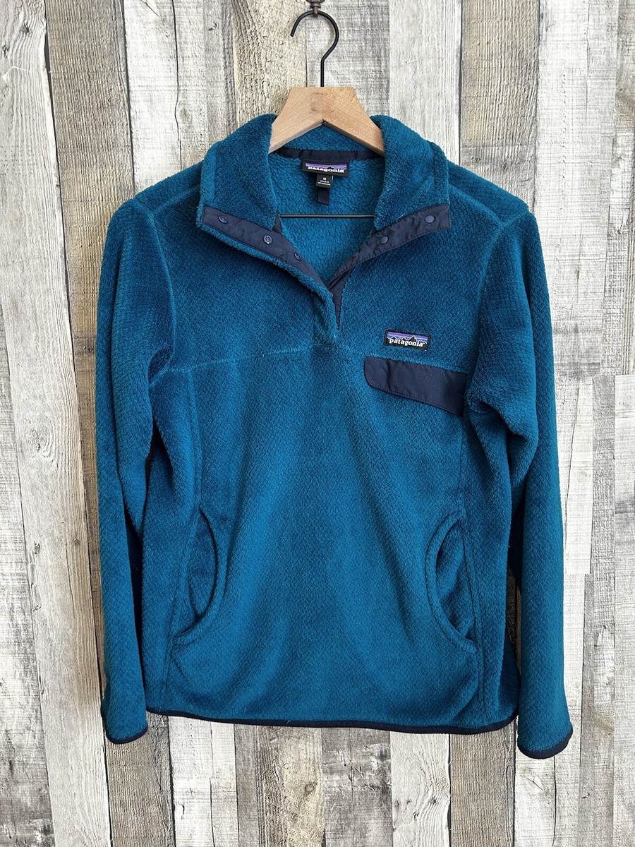 Patagonia Women's Snap-T Fleece Teal Pullover Polartec Thermal Pro