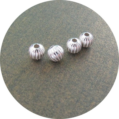 5mm 925 Silver Corrugated Beads Perfect Spacer Bead Quality 3 pack sizes C28 - Picture 3 of 7