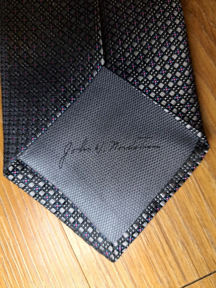 Галстук мужской John Nordstrom серый геометрический шелк сделано в Итакли - Изображение 2 из 4