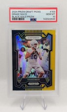 2024 Panini Prizm Draft Picks Drake Maye Black Gold Prizm /5 PSA 10 GEM MINT RC