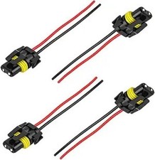 4-Pin Headlight Wiring Harness Socket, Nylon Female Adapter Pigta Color: 4 PCS