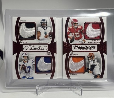 2025 Flawless Magnificent Brand Logos Mahomes, Allen, Hurts, Burrow. Ruby /2