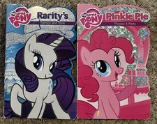 Lot of 2 My Little Pony Shaped Board Books Pinkie Pie  Rarity MLP 2012