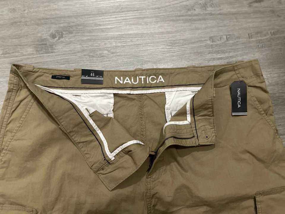 NAUTICA Big & Tall Cargo Shorts Tusc Tan Size 46BG MSRP $65 NWT - Image 2 of 4