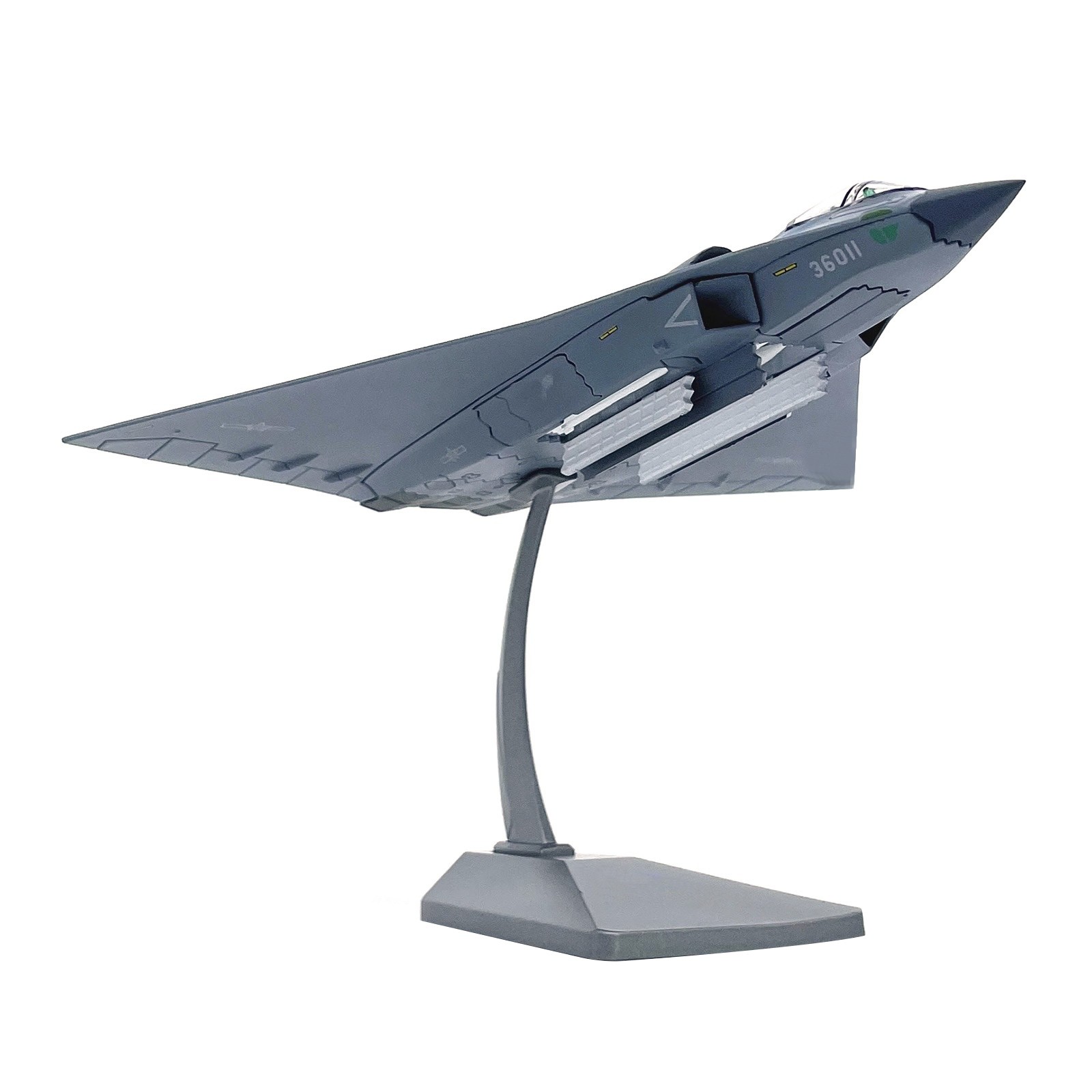 1/144 China Air Force Sixth Generation Fighter Jet J-36 Fighter Model /w Stand