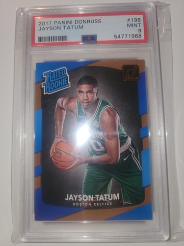2017 Panini Donruss Jayson Tatum Rookie Card PSA 9 Mint Celtics #198