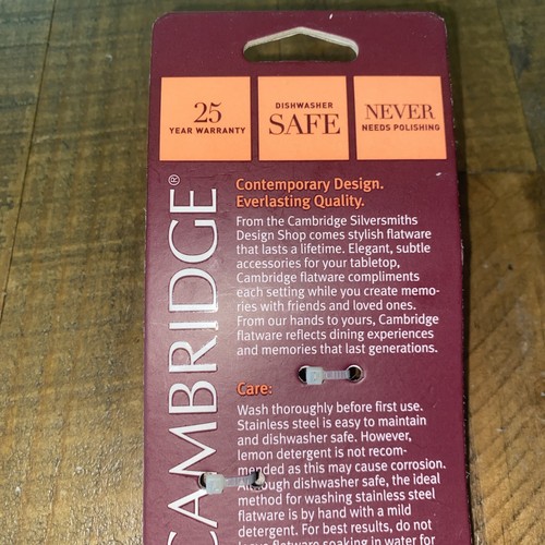 CAMBRIGE MORIAH MIRROR 4pz Forchette per Insalata Acciaio Inox Nuove - Foto 7 di 7