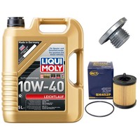 MotoröL Filter Set 10W-40 5 Liter + ÖLablassschraube FüR Opel Vectra B 2.2I 16V