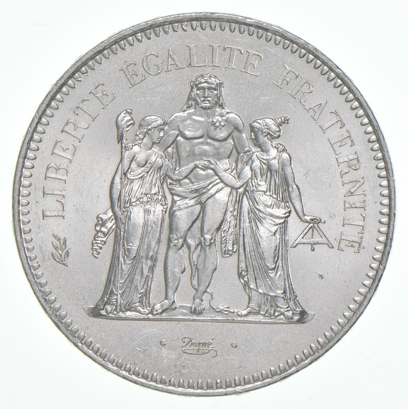 1976 France 50 Francs Hercules 90% Silver BU *8732