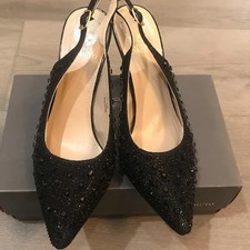 VINCE CAMUTO Piper Black Rhinestone Mirror Heels Shoes  Size-9.5M  NIB R- 128