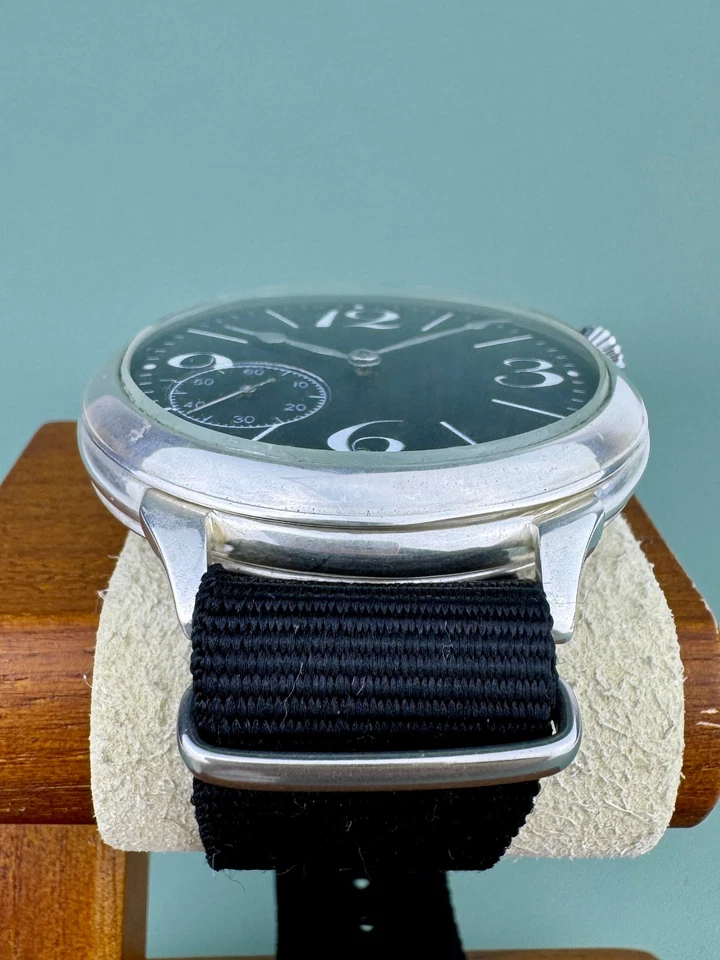 Reloj de pulsera grande vintage ZIM convertido de reloj de bolsillo soviético, mecánico años 50 Foto 3 de 4