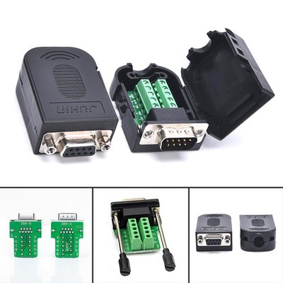 DB9 Connector RS232 Male Female 9 Pin RS485 Breakout Terminals COM ConnectorBA-y