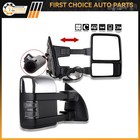 For 1999-2007 Ford Chrome Towing Side Mirrors Power Heated Smoke Signal Pair Set