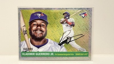 Vladimir Guerrero Jr. 2025 Toll Chrome Platinum Anniversary Logofractor /499