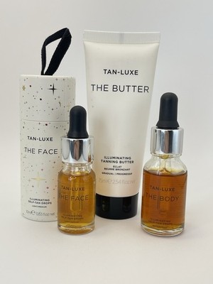 TAN-LUXE Illuminating Gradual Tan Drops & Butter Set for Face & Body