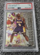 1996 Fleer Metal Kobe Bryant #181 Rookie Card (RC) PSA 7 Free Shipping. rookie card picture