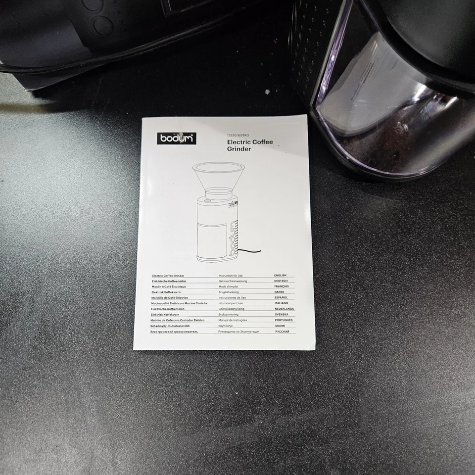 Molinillo de café con rebabas cónicas Bodum Bistro - Usado, caja original - 12 ajustes Foto 2 de 4