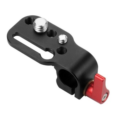 Aluminum 15mm Single Hole Rod Clamp Featuring 1/4 And 3/8 Screw Thread Mount