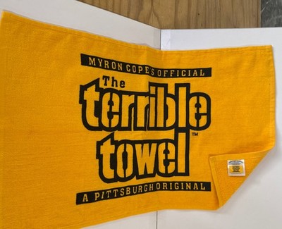 MYRON COPES OFFICIAL GOLD TERRIBLE TOWEL 15'' x 25.5'' inches NEW