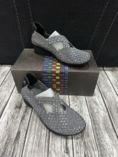 Bernie Mev Crown Woven Pewter Elastic Comfort Size EUR 37 / US 6