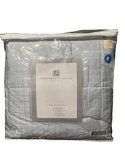 Concierge Collection Lightweight White Goose Down Comforter, Light Blue, Full