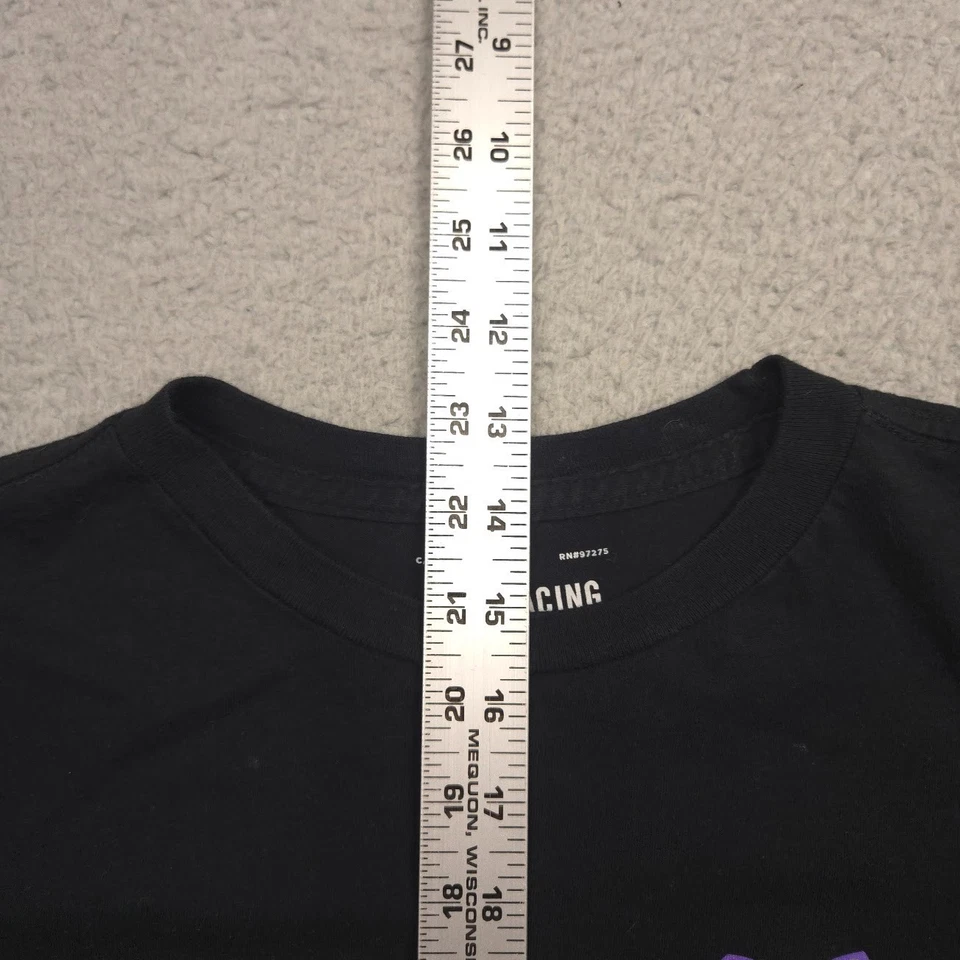 Camiseta de motocross Fox Racing juvenil manga larga grande negra con logotipo de neón Foto 4 de 4