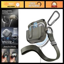 AirPods Pro 2 Case Cover with Lock, Carabiner Clip  Wrist Strap - Shockproof TP