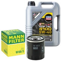 Inspektionspaket Mann-Filter Filtersatz Liqui Moly 5W-40 FüR Toyota Yaris