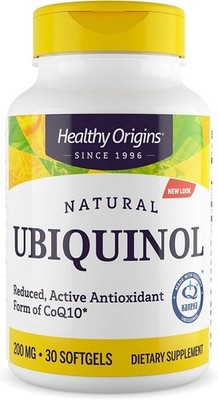 Healthy Origins Coenzyme Q10 Supplement 30 Softgels Nutritional Support