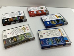 Time Lord, Marble Madness, Digger, World Games, Jordan NES CIB, lotto giochi x 5