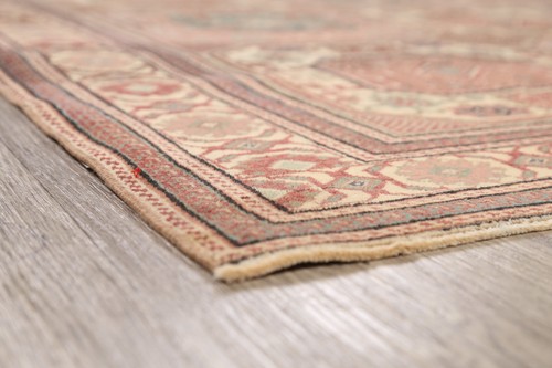 Anatolian Living Room Area Rug 6x10 Pink Wool Hand-made Turkish Vintage Carpet - Zdjęcie 6 z 21