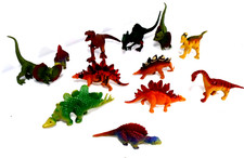 Dinosaurs Toy Assorted Figures Lot of 12 Vintage 2 in