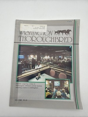 Washing Thoroughbred Magazine July 1988 / Longacres Winners Circle