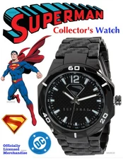 SUPERMAN DC Comics Accutime Collector's Watch Gunmetal Finish 2025 (NEW IN BOX)
