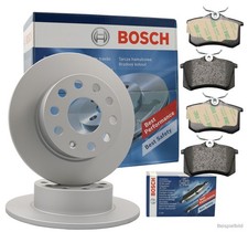 Bosch Bremsenset hinten Bremsscheiben + Bremsbeläge für AUDI SEAT SKODA VW